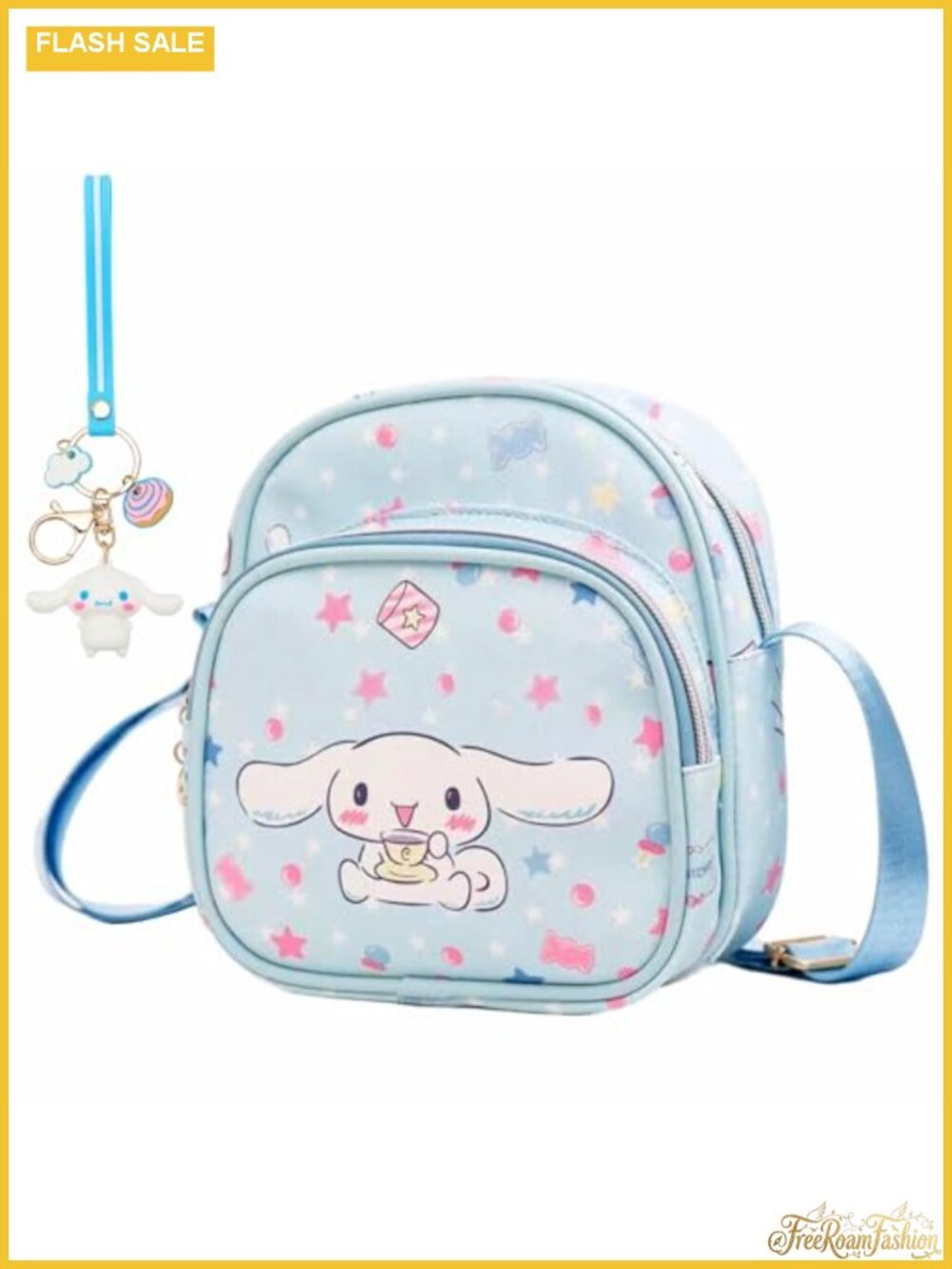 PU Leather Mini Crossbody Bag Messenger Cartoon Design Adjustable Strap